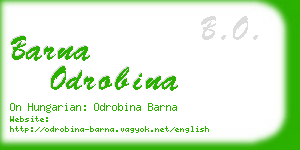 barna odrobina business card